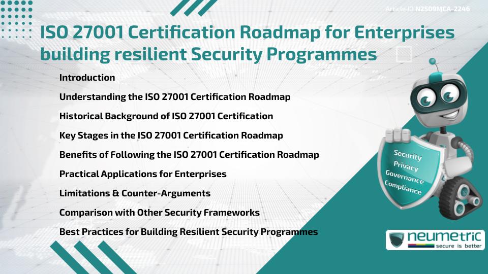 ISO 27001 Certification Roadmap for Enterprises building resilient Security Programmes