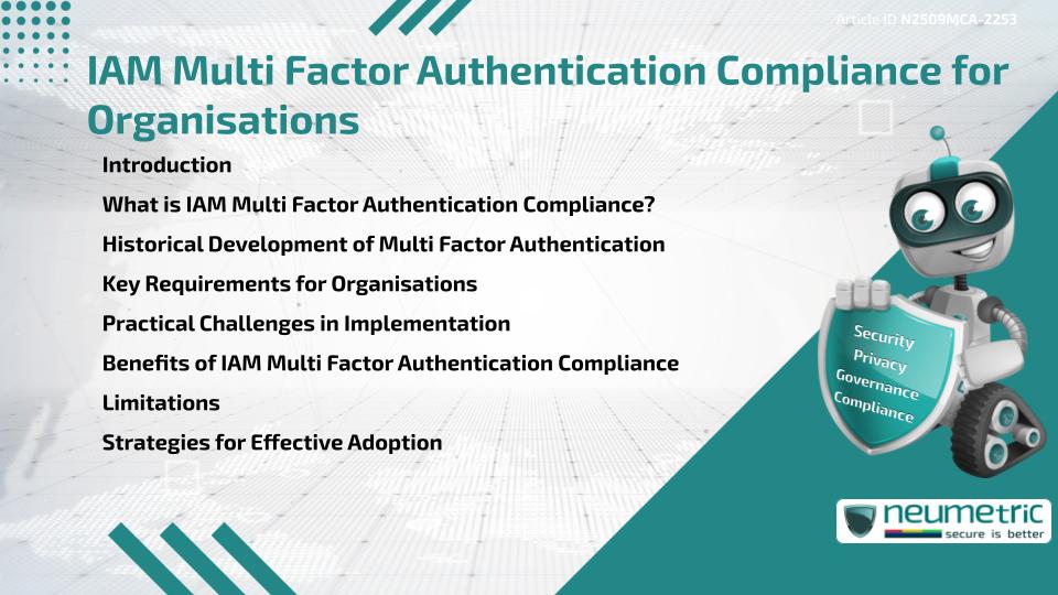 IAM Multi Factor Authentication Compliance for Organisations
