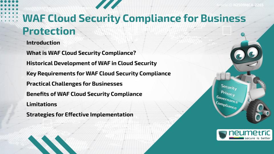 WAF Cloud Security Compliance for Business Protection