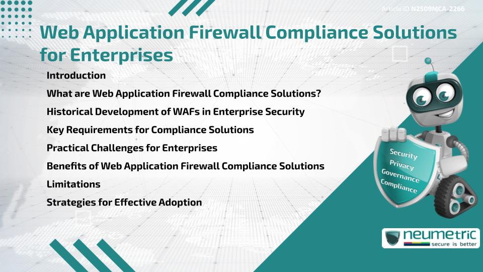 Web Application Firewall Compliance Solutions for Enterprises