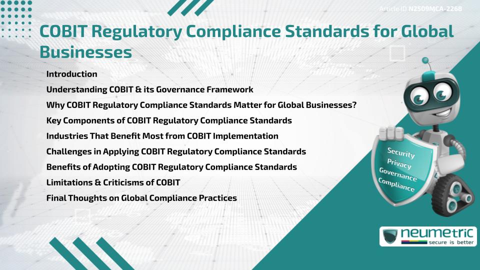 COBIT Regulatory Compliance Standards for Global Businesses