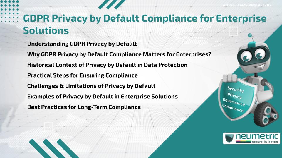 GDPR Privacy by Default Compliance for Enterprise Solutions
