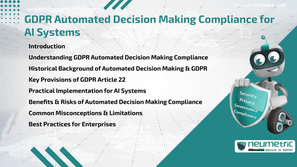 GDPR Automated Decision Making Compliance for AI Systems