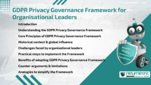 GDPR Privacy Governance Framework for Organisational Leaders