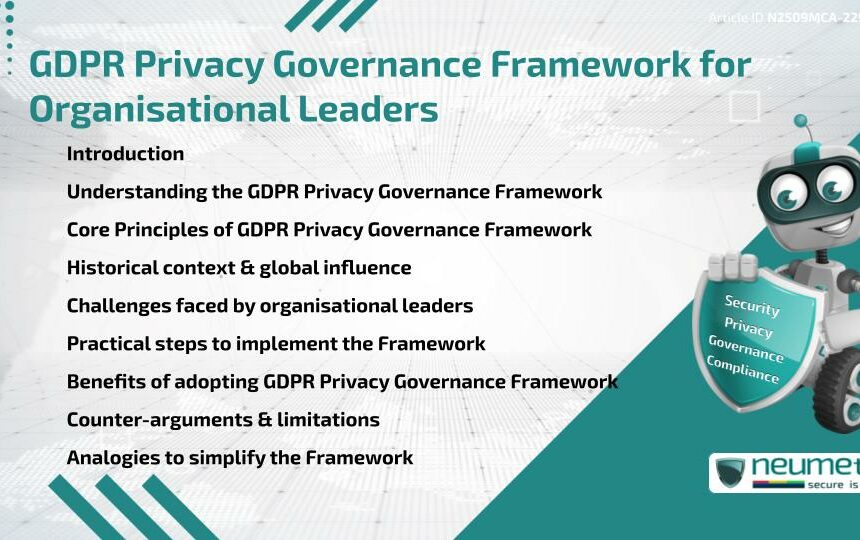 GDPR Privacy Governance Framework for Organisational Leaders