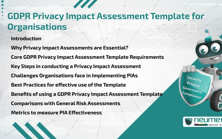 GDPR Privacy Impact Assessment Template for Organisations