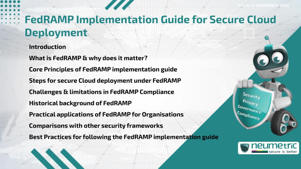 FedRAMP Implementation Guide for Secure Cloud Deployment