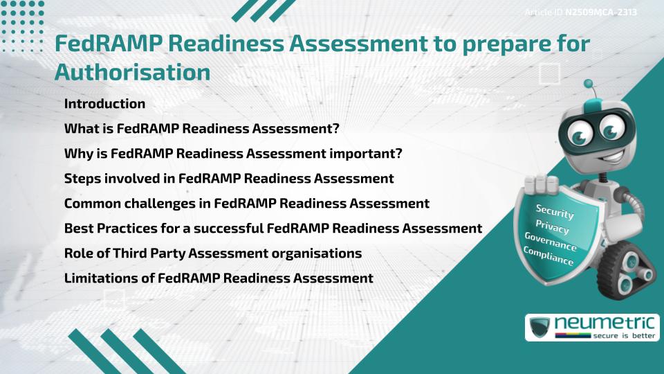 FedRAMP Readiness Assessment to prepare for Authorisation
