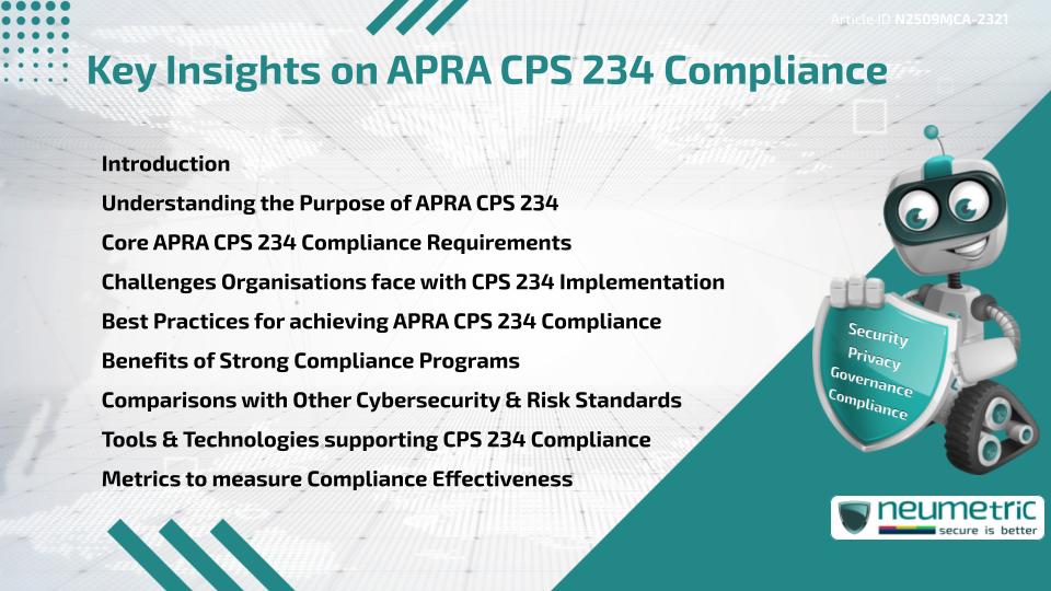 Key Insights on APRA CPS 234 Compliance
