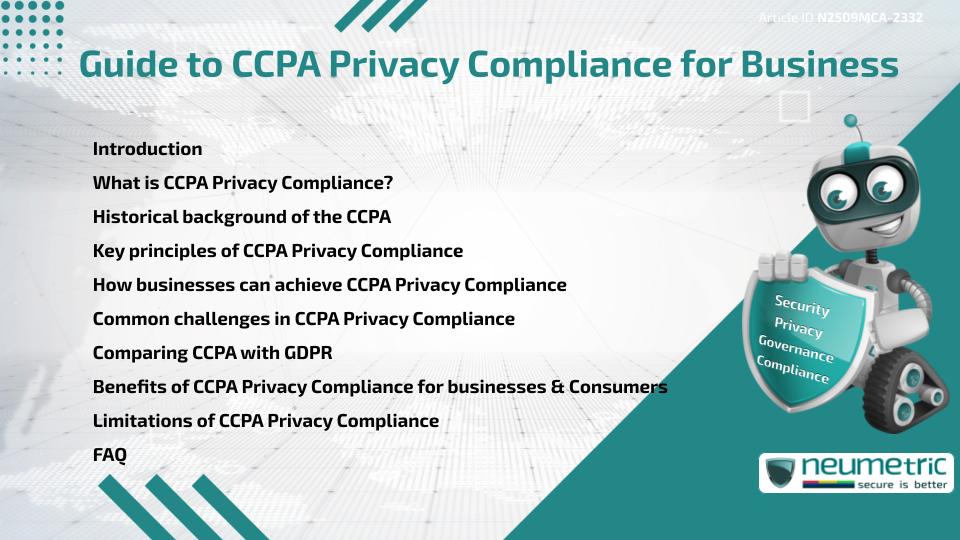 Guide to CCPA Privacy Compliance for Business
