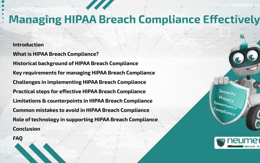 Managing HIPAA Breach Compliance Effectively