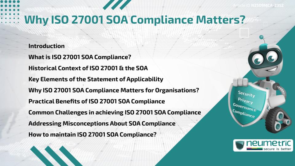 Why ISO 27001 SOA Compliance Matters?
