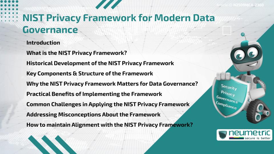 NIST Privacy Framework for Modern Data Governance