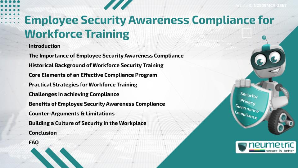 Employee Security Awareness Compliance for Workforce Training