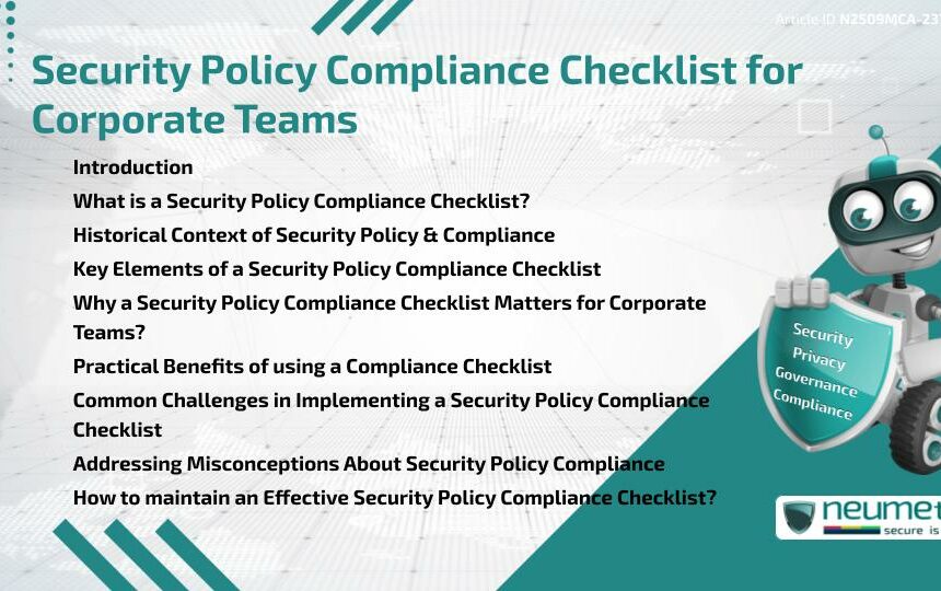 Security Policy Compliance Checklist for Corporate Teams