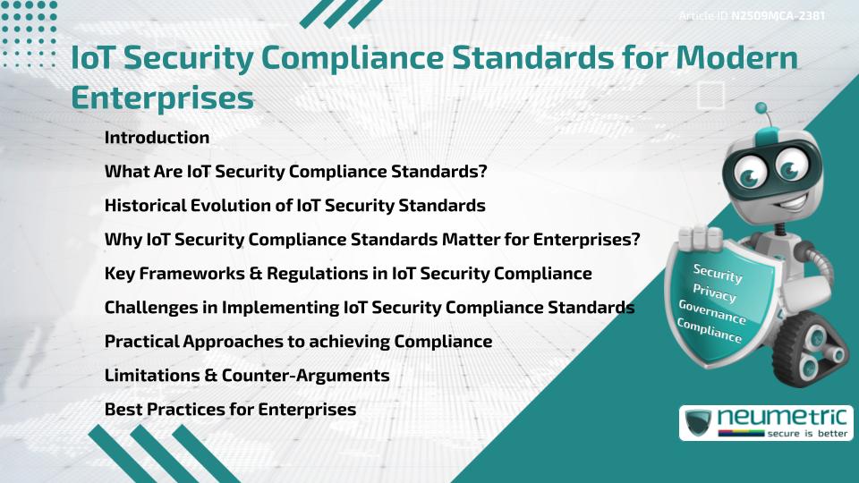 IoT Security Compliance Standards for Modern Enterprises