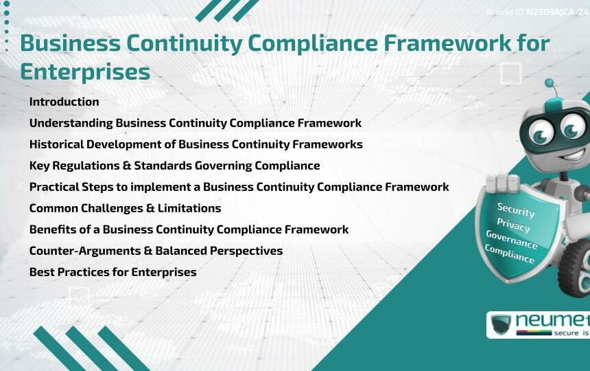 Business Continuity Compliance Framework for Enterprises