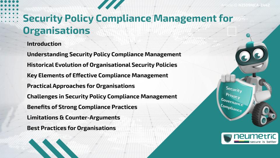 Security Policy Compliance Management for Organisations