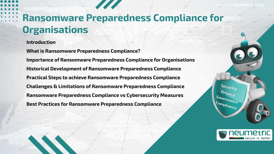 Ransomware Preparedness Compliance for Organisations