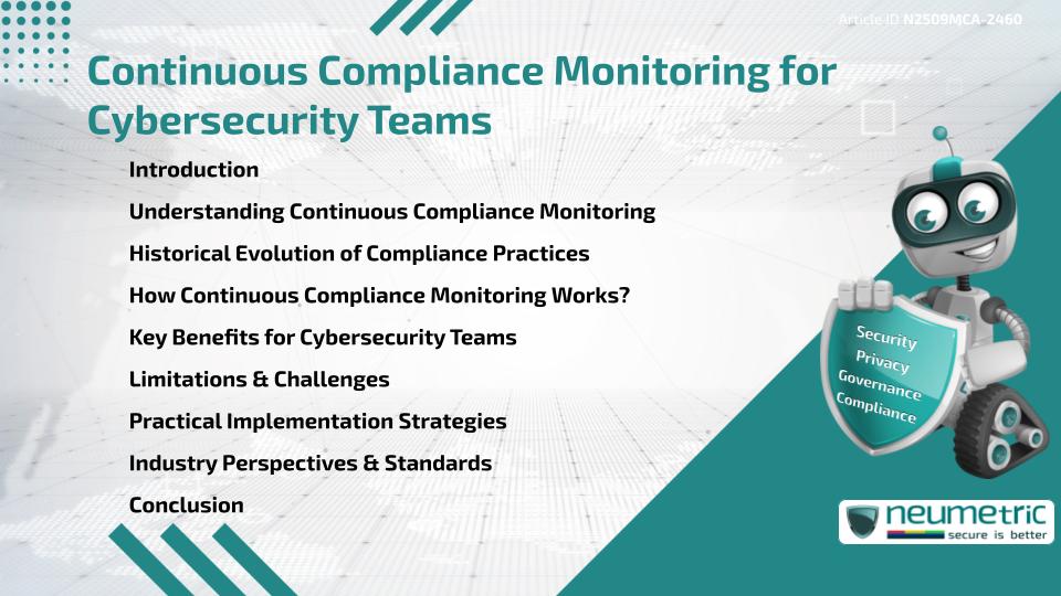 Continuous Compliance Monitoring for Cybersecurity Teams