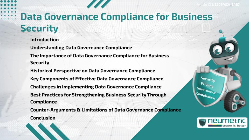 Data Governance Compliance for Business Security
