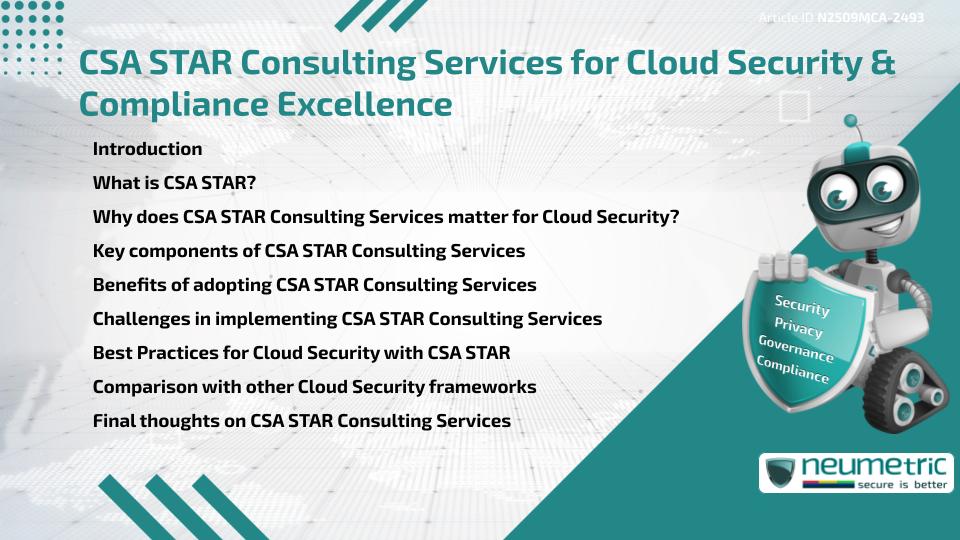 CSA STAR Consulting Services for Cloud Security & Compliance Excellence