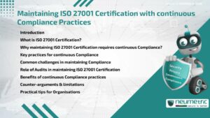 Maintaining ISO 27001 Certification with continuous Compliance Practices
