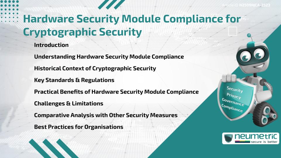 Hardware Security Module Compliance for Cryptographic Security