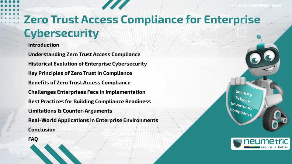 Zero Trust Access Compliance for Enterprise Cybersecurity