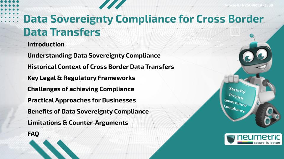 Data Sovereignty Compliance for Cross Border Data Transfers
