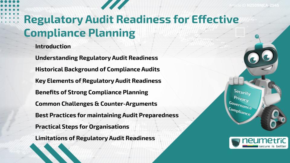 Regulatory Audit Readiness for Effective Compliance Planning