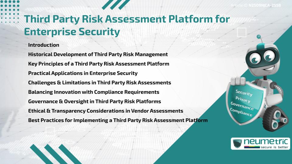 Third Party Risk Assessment Platform for Enterprise Security