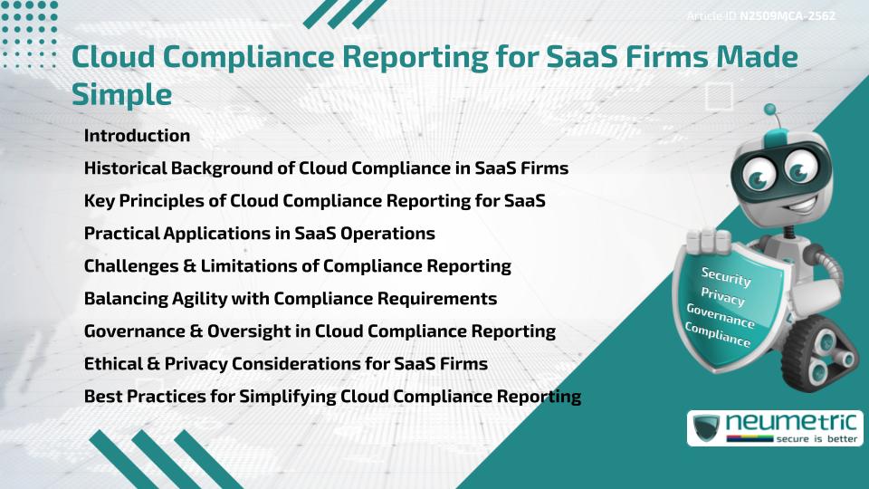 Cloud Compliance Reporting for SaaS Firms Made Simple