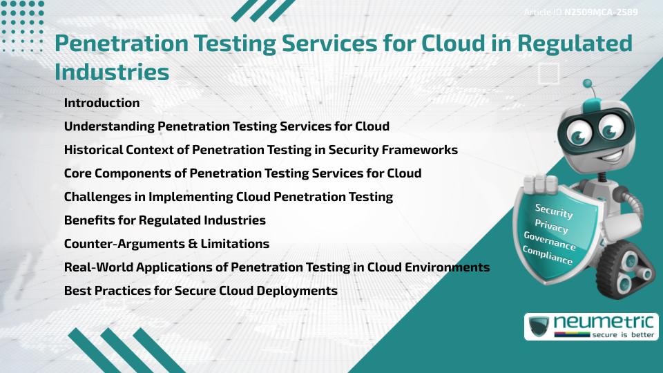 Penetration Testing Services for Cloud in Regulated Industries