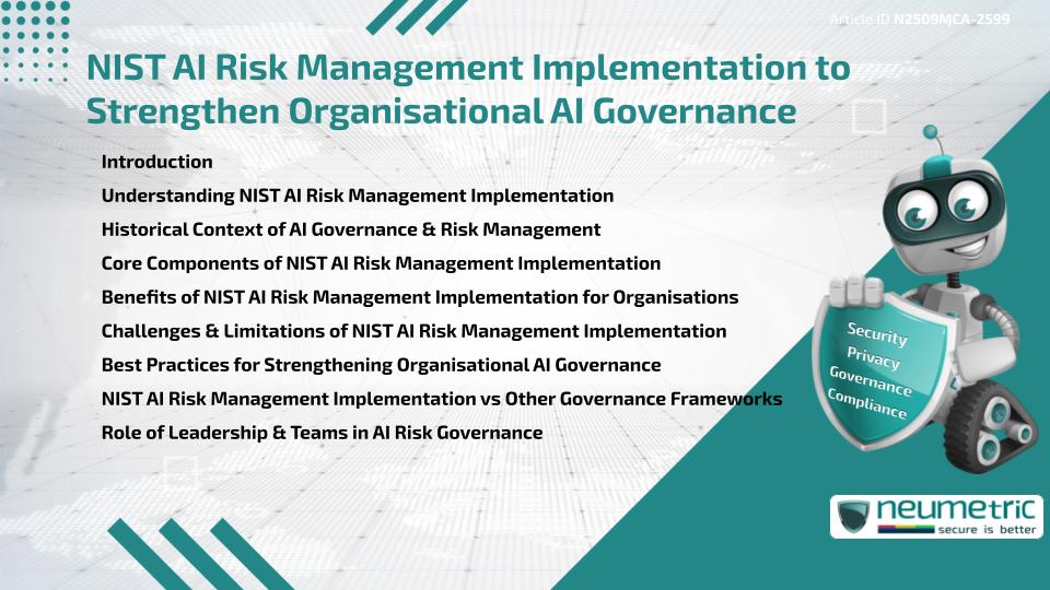 NIST AI Risk Management Implementation to strengthen Organisational AI Governance