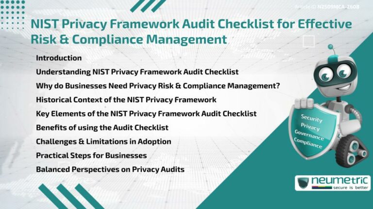 NIST Privacy Framework Audit Checklist for Effective Risk & Compliance ...