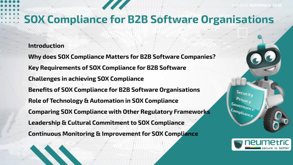 SOX Compliance for B2B Software Organisations