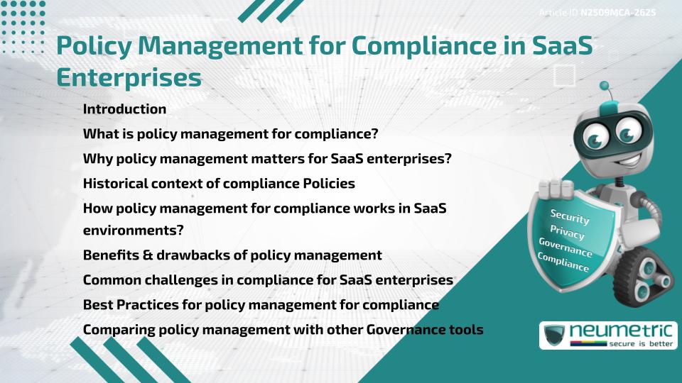 Policy Management for Compliance in SaaS Enterprises
