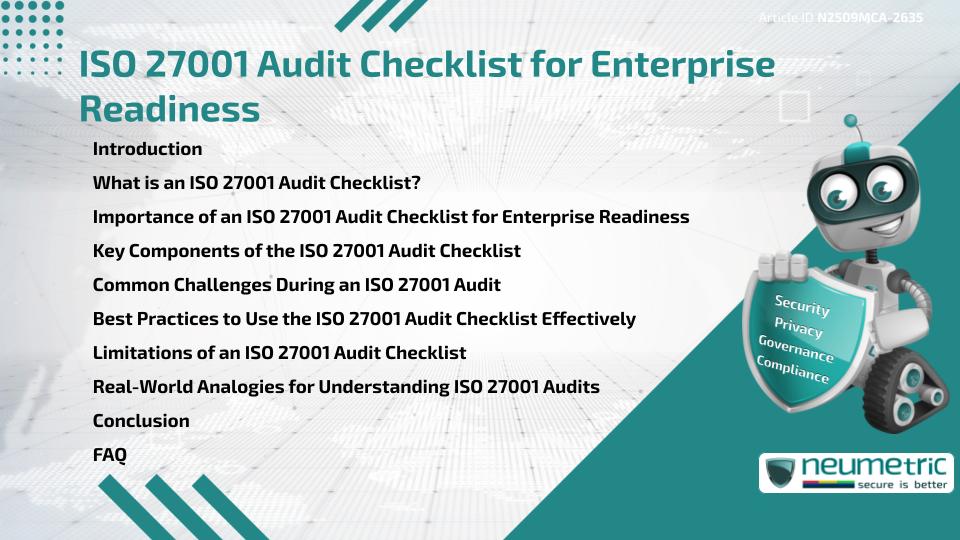 ISO 27001 Audit Checklist for Enterprise Readiness