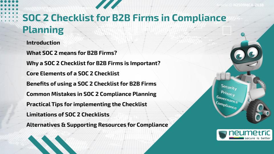 SOC 2 Checklist for B2B Firms in Compliance Planning