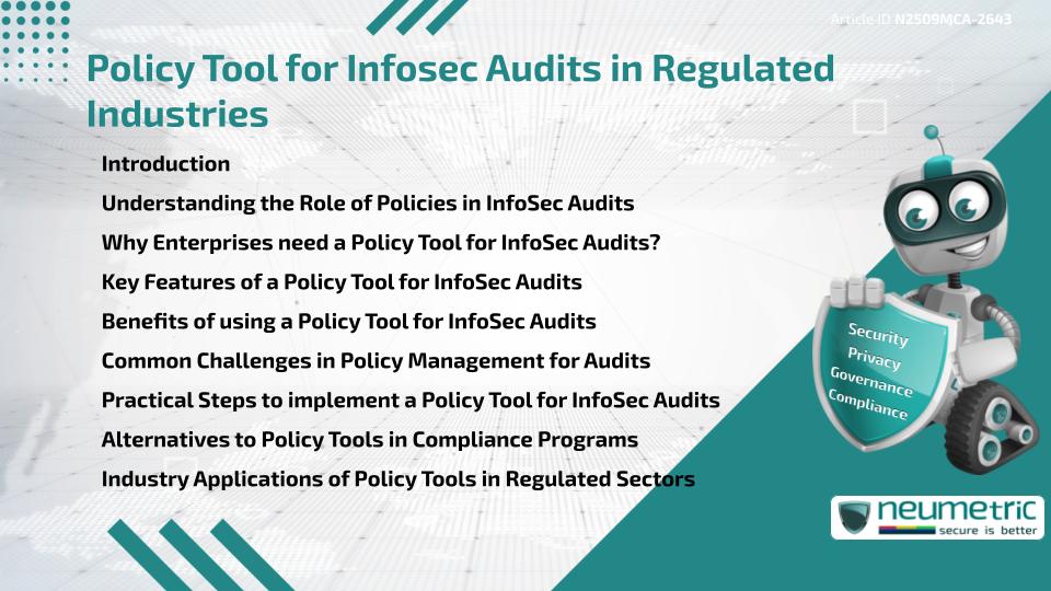 Policy Tool for Infosec Audits in Regulated Industries