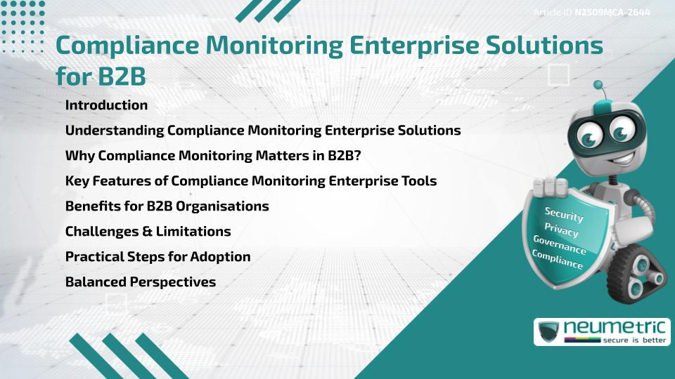 Compliance Monitoring Enterprise Solutions for B2B