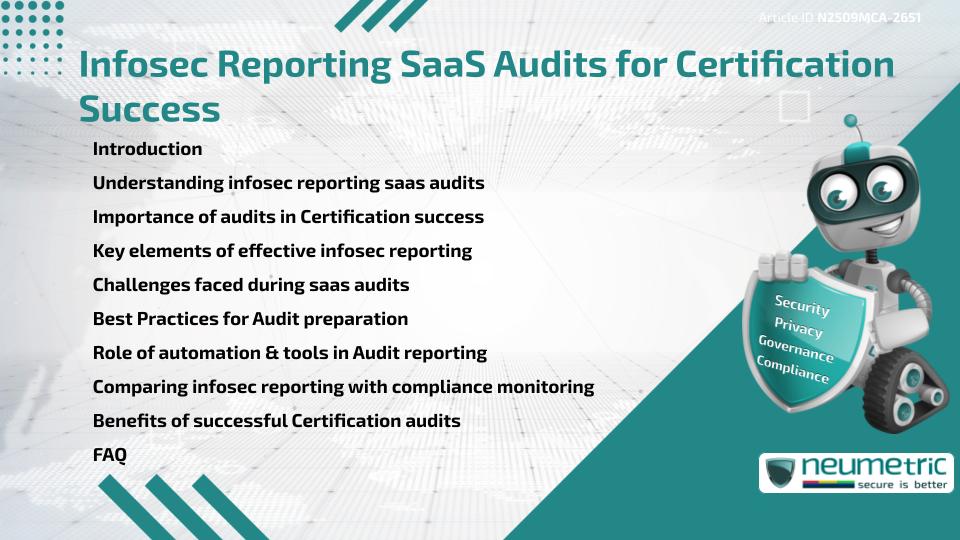InfoSec Reporting SaaS Audits for Certification Success