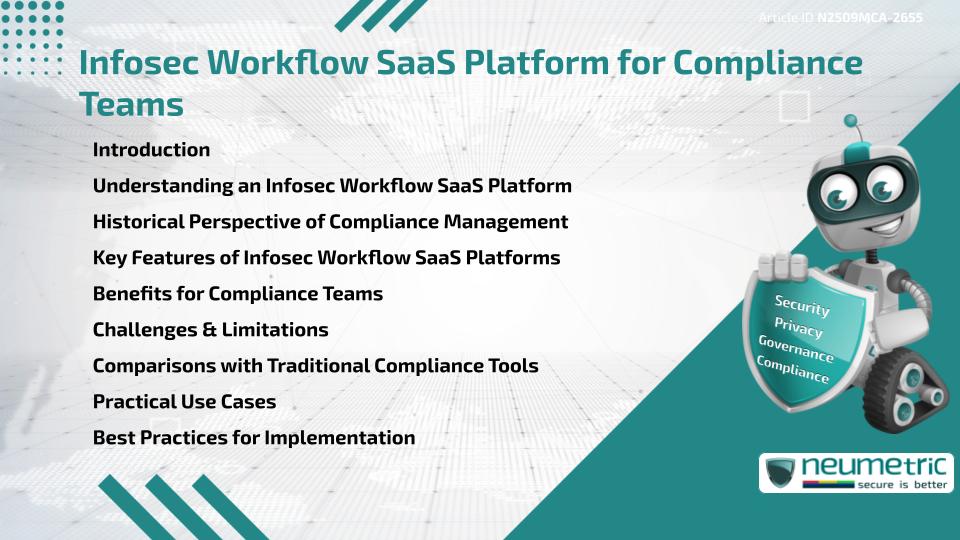 Infosec Workflow SaaS Platform for Compliance Teams