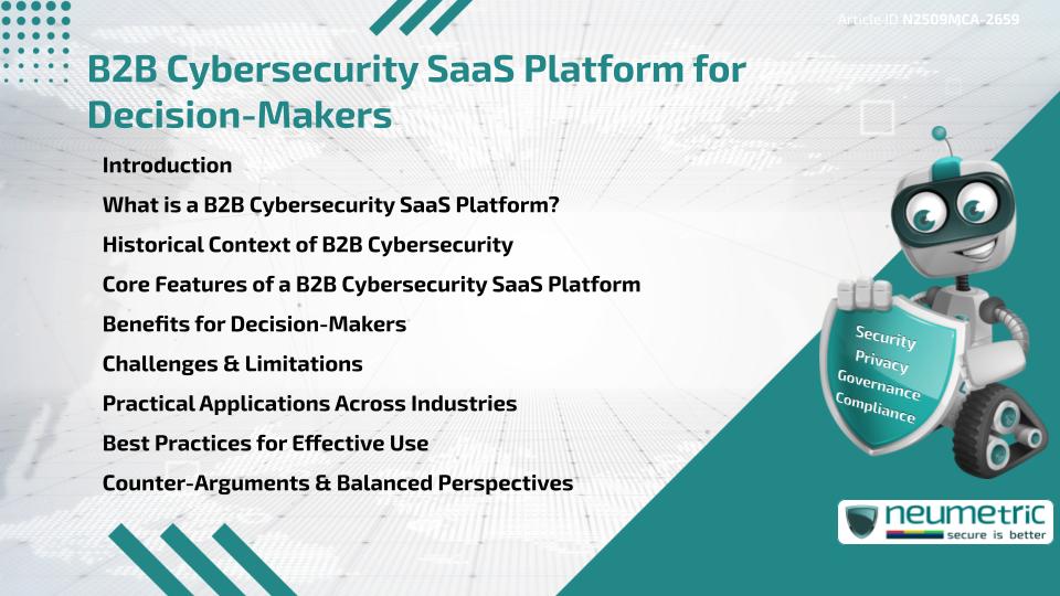 B2B Cybersecurity SaaS Platform for Decision-Makers
