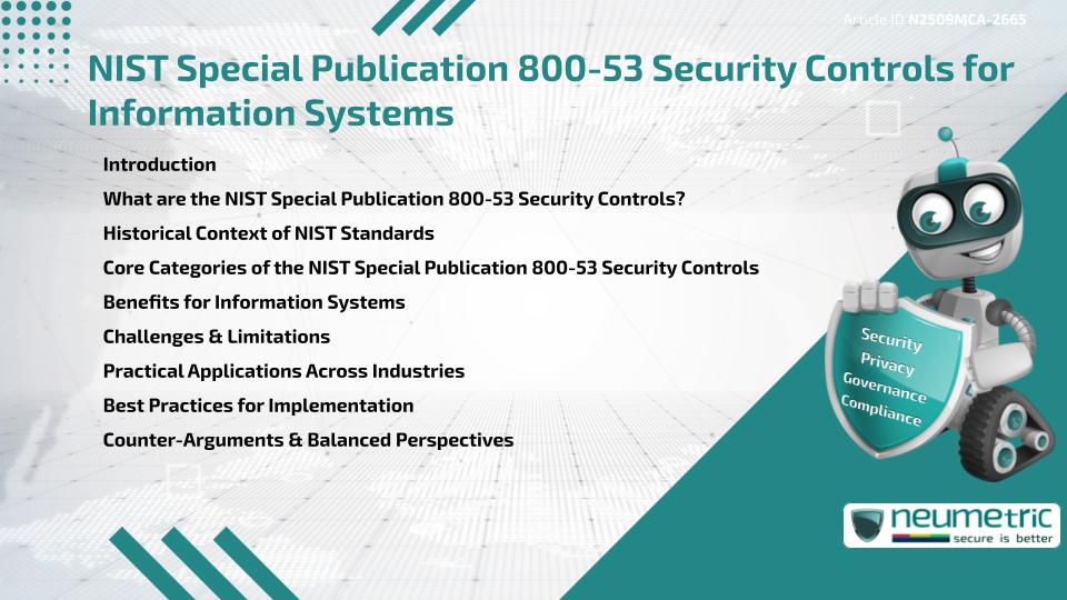 NIST Special Publication 800-53 Security Controls for Information Systems