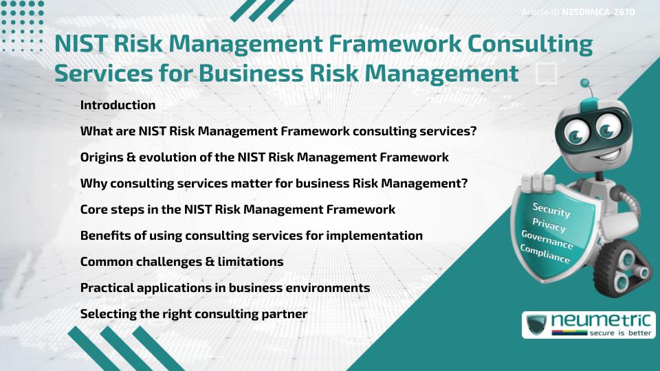 NIST Risk Management Framework Consulting Services for Business Risk Management
