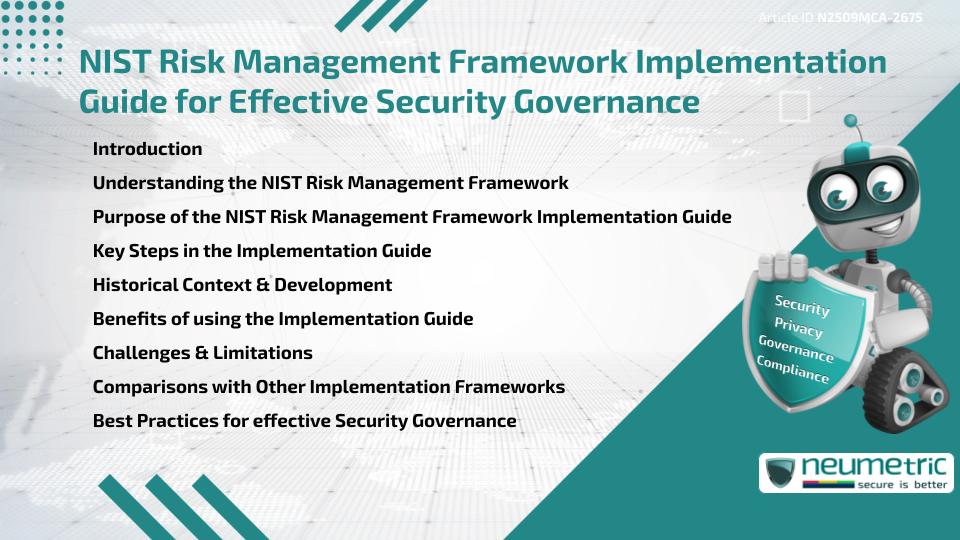 NIST Risk Management Framework Implementation Guide for Effective Security Governance