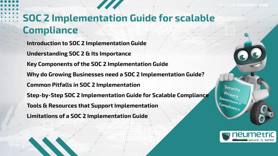 SOC 2 Implementation Guide for scalable Compliance