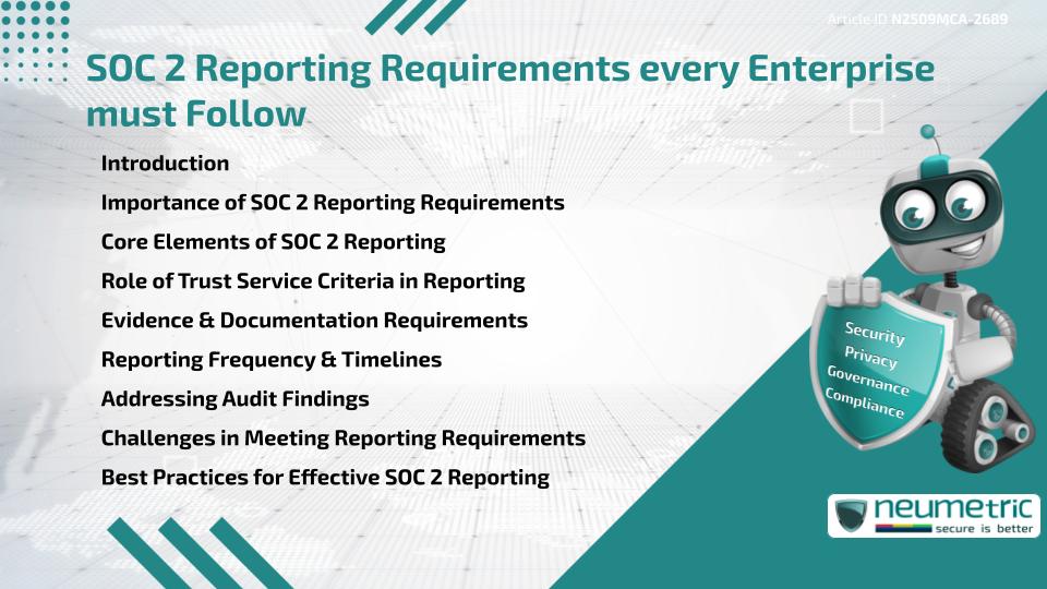 SOC 2 Reporting Requirements every Enterprise must Follow